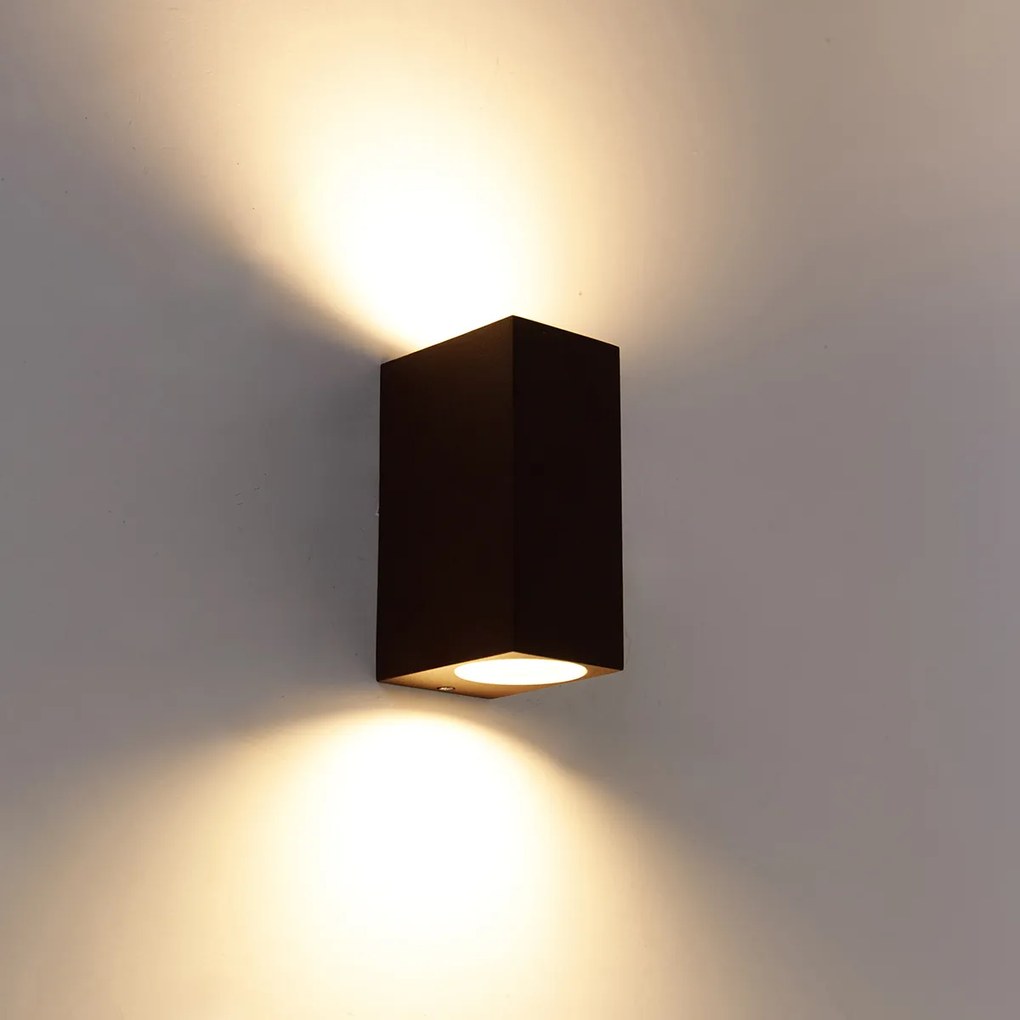 Индустриален стенен аплик ръждясало кафяв 2-светлина IP44 - Baleno