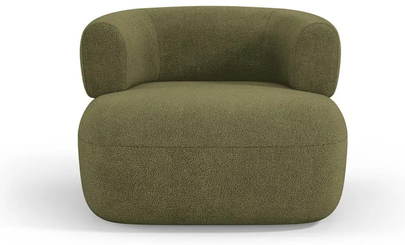 Зелено кресло от плат букле Jenny – Micadoni Home