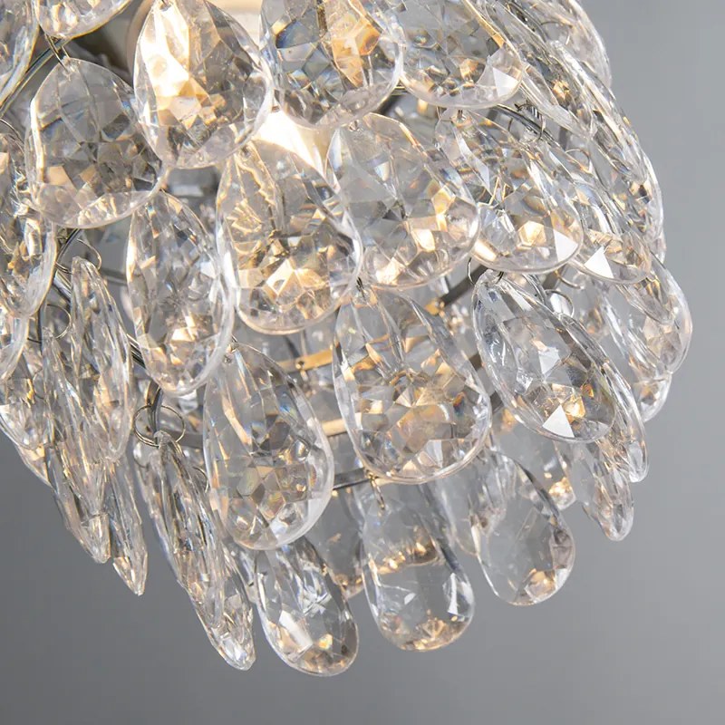Висяща лампа в стил Арт Деко стомана 19 см димируема - Bling