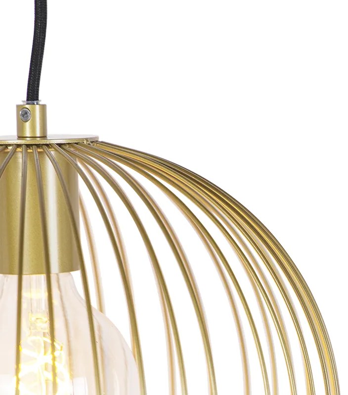 Дизайнерски висящ аплик златен - Wire Dough