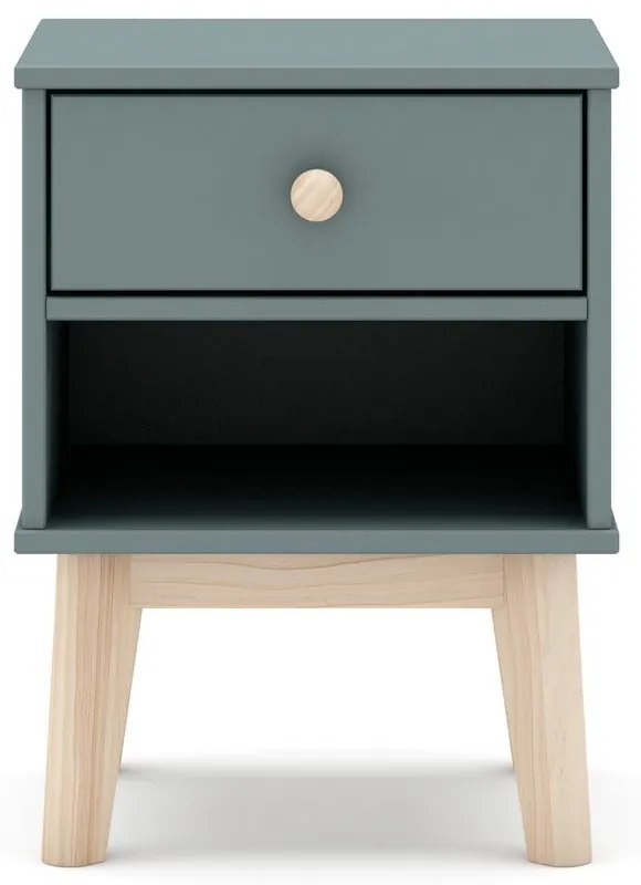 Детско нощно шкафче сиво-зелено Esteban – Marckeric