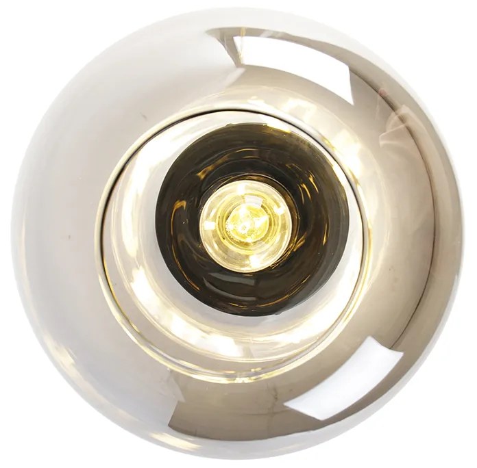 Интелигентен таванен аплик черен със злато и опушено стъкло с Wi-Fi A60 - Zuzanna