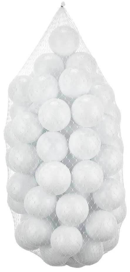 Пластмасови топки за игра 50 бр., Ø 7 см, бели