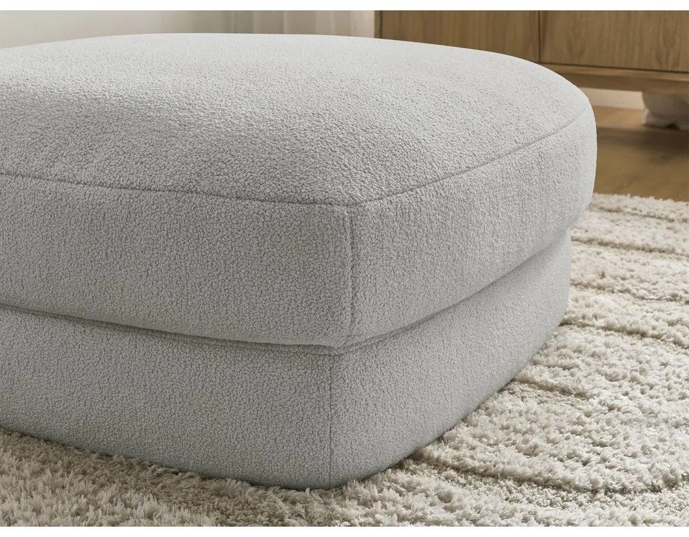 Светлосива табуретка от букле Leonore – Bobochic Paris