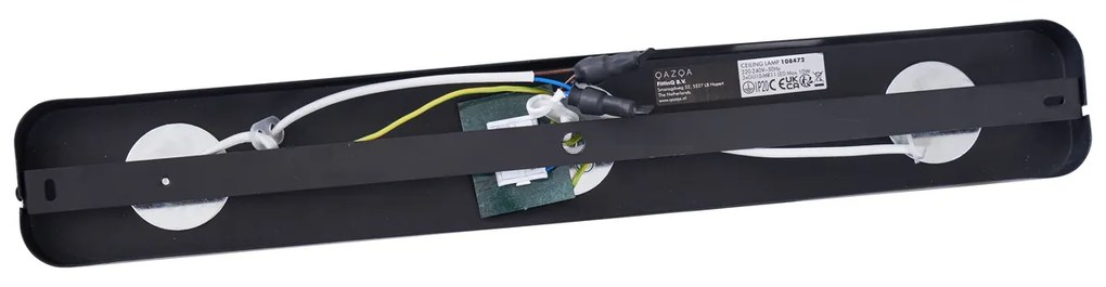 Заоблен таванен прожектор черен GU10 35mm 3-светлини регулируем - Kate