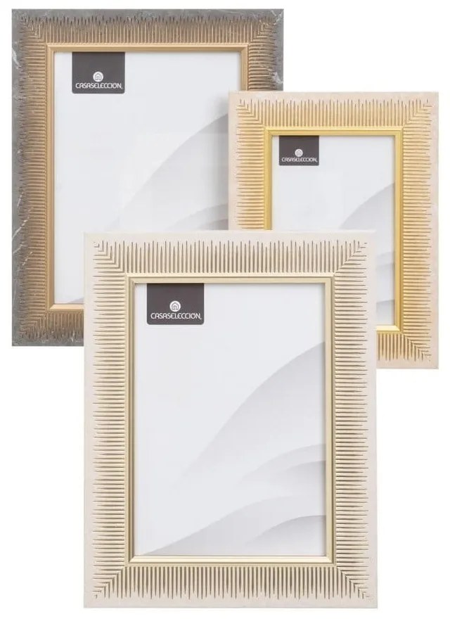 Пластмасови рамки за стена в кафяво-естествен цвят в комплект от 3 броя 19x24 cm – Casa Selección