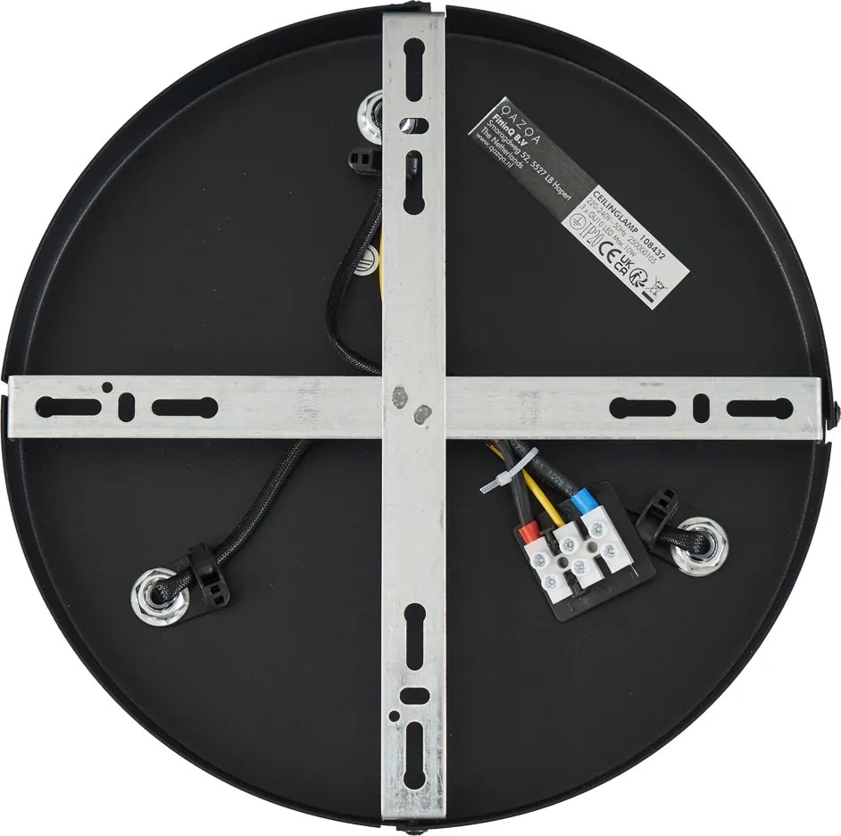 Кръгъл плафон тъмен бронз кръгъл 3-светлина регулируем - Veerle