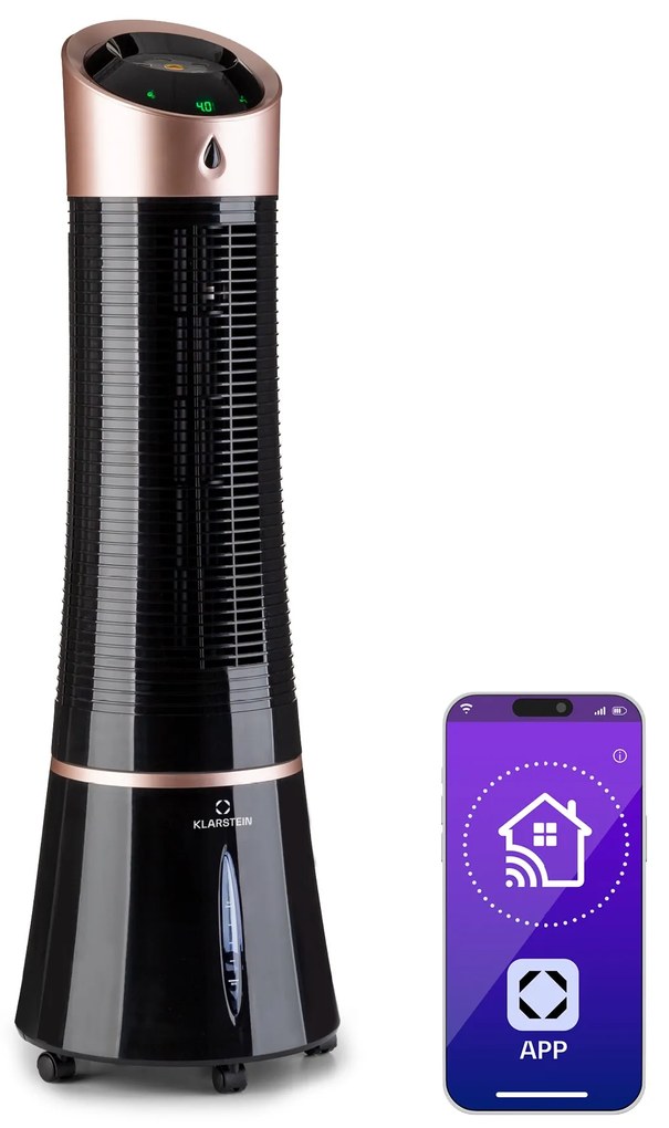 Klarstein Skyscraper Ice Smart, 4-в-1, въздушен, охладител и вентилатор, WiFi, 180m³/h, дистанционно управление