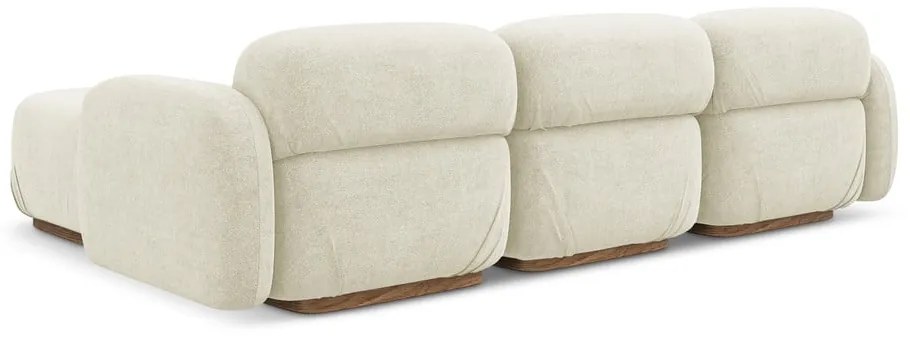 Кремав модулен ъглов диван от букле Ailani – Makamii