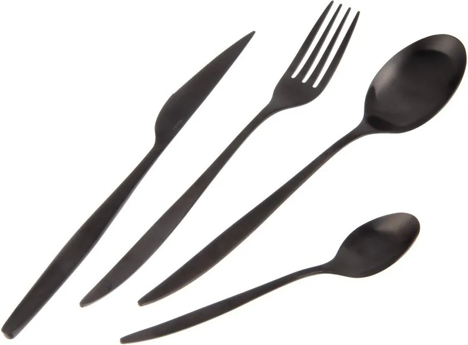 Черен прибори за хранене от неръждаема стомана 24 бр. – Orion