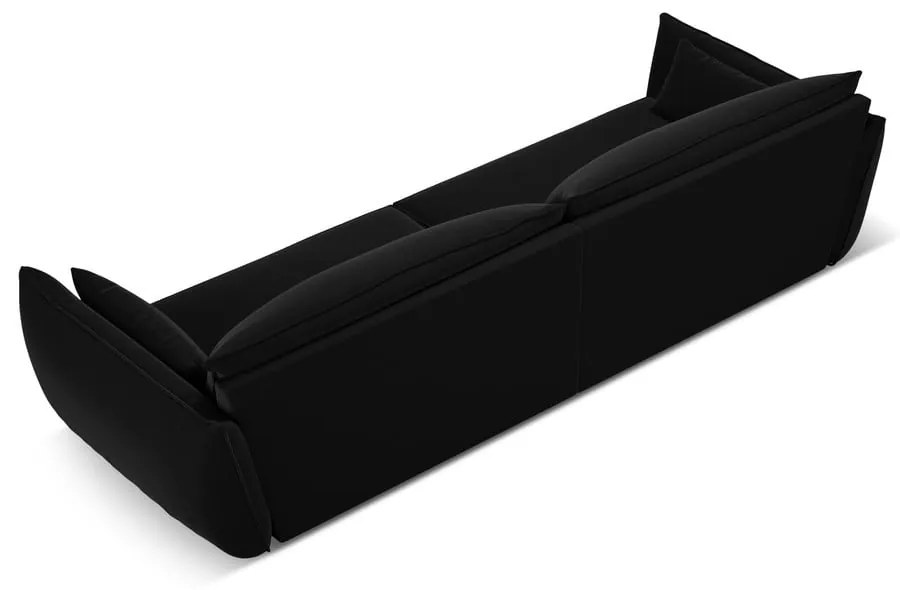 Черен кадифен диван 248 cm Vanda – Mazzini Sofas