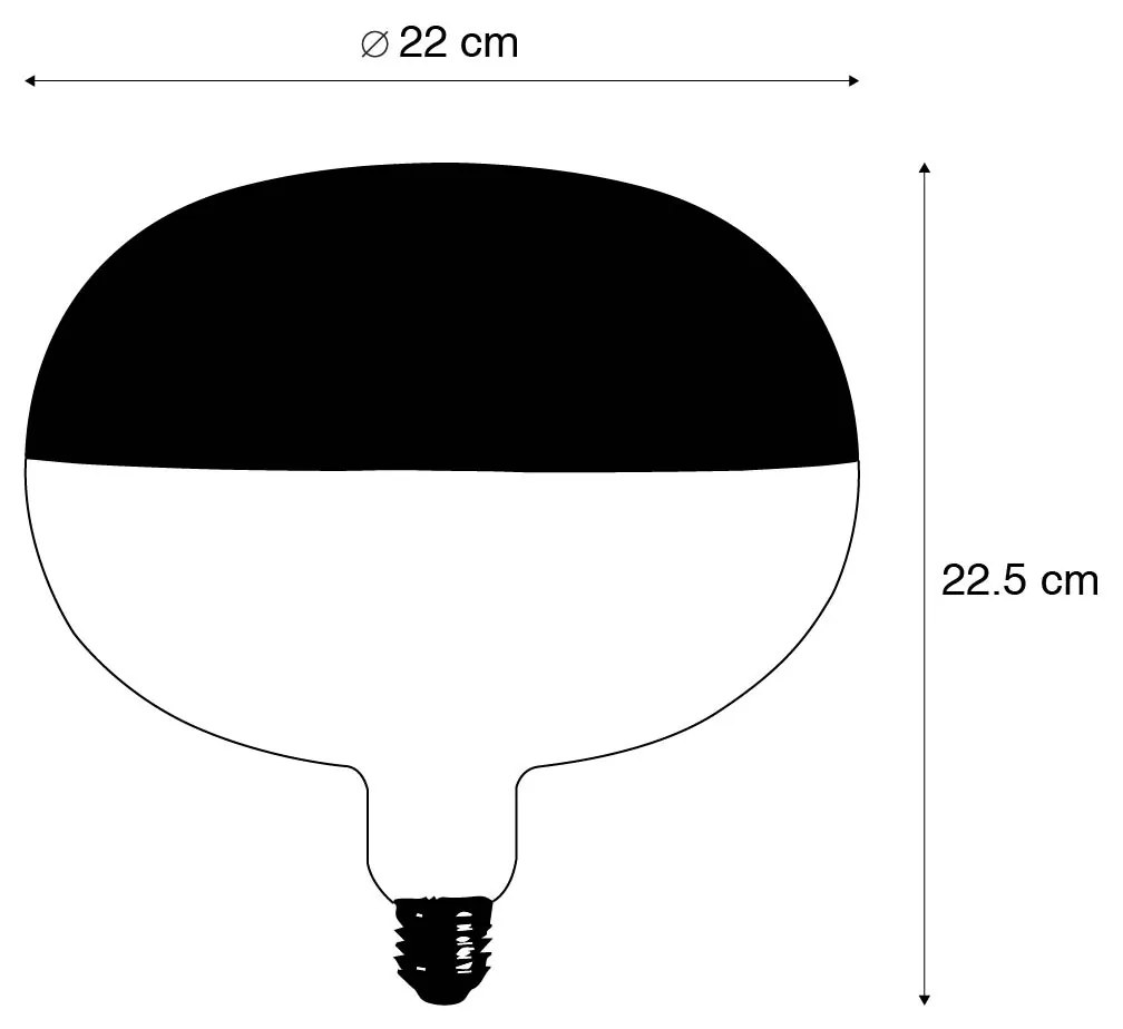 E27 димируема LED лампа глава огледало злато 6W 360 lm 1800K