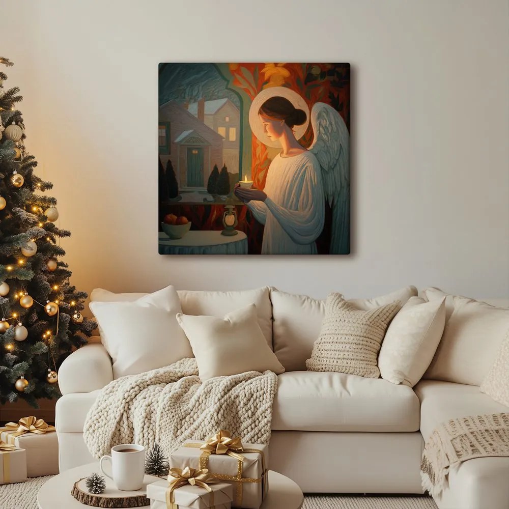 Картина на платно – Ангел със свещ