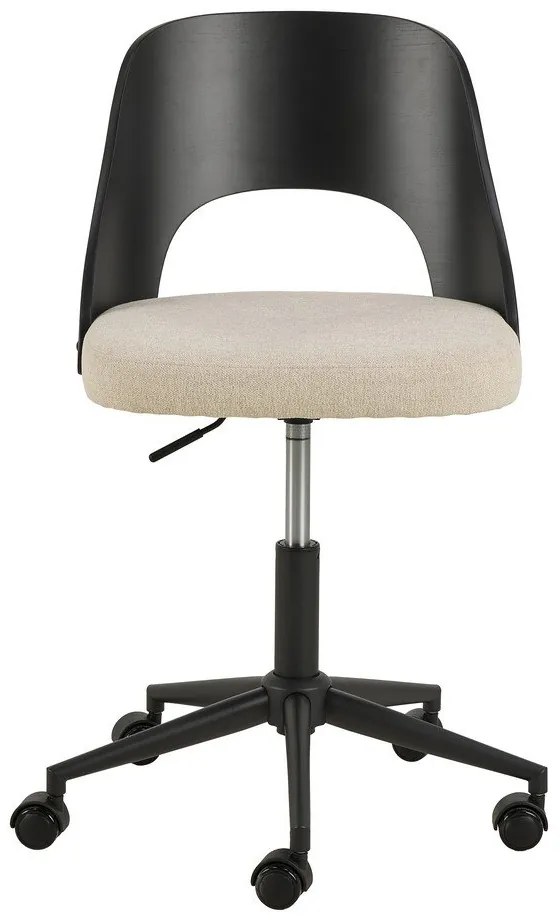 Офис стол в черен и бежов цвят Lucy – Actona