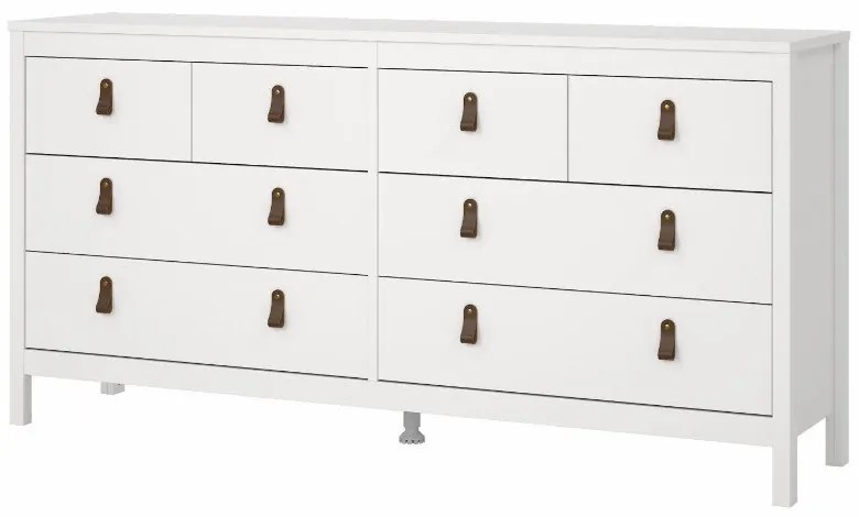 Бял нисък скрин 159x80 cm Madrid – Tvilum