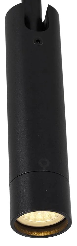 Модерна релсова система за осветление с 10 черни прожектора 1-фазов - Slimline Uzzy