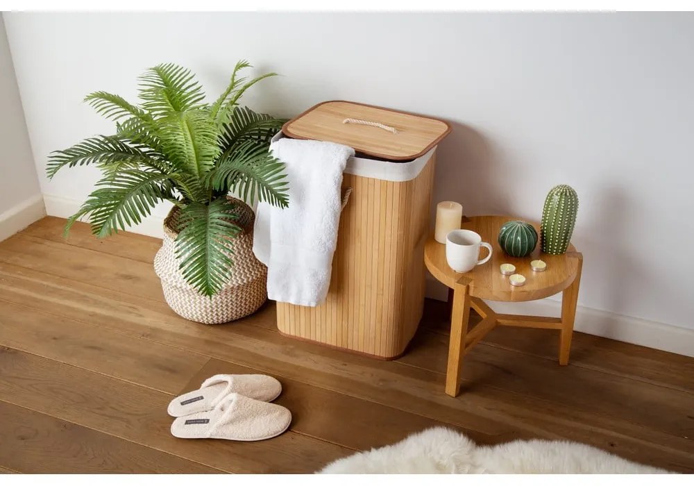 Бамбуков кош за пране в естествен цвят 78 л Bamboo – Compactor