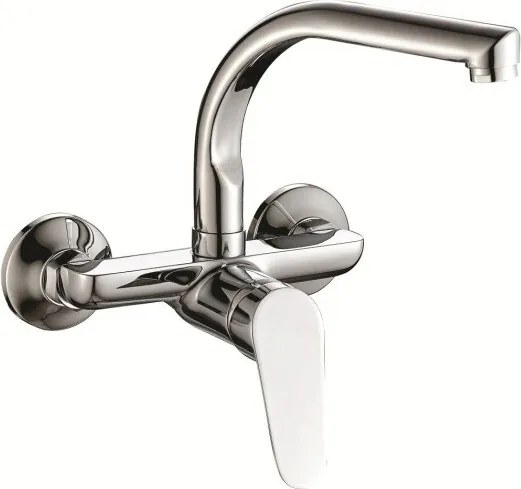 Стенен смесител за вана и душ LINNI ICF 5108152 7313, месинг, хром, 17.2x19см