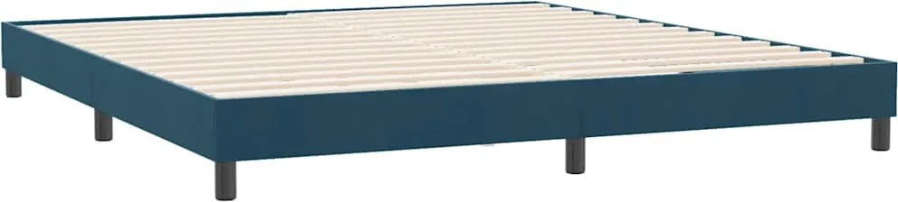 4101371 vidaXL Рамка за легло без матрак Тъмно синьо 180x210 cm Кадифе