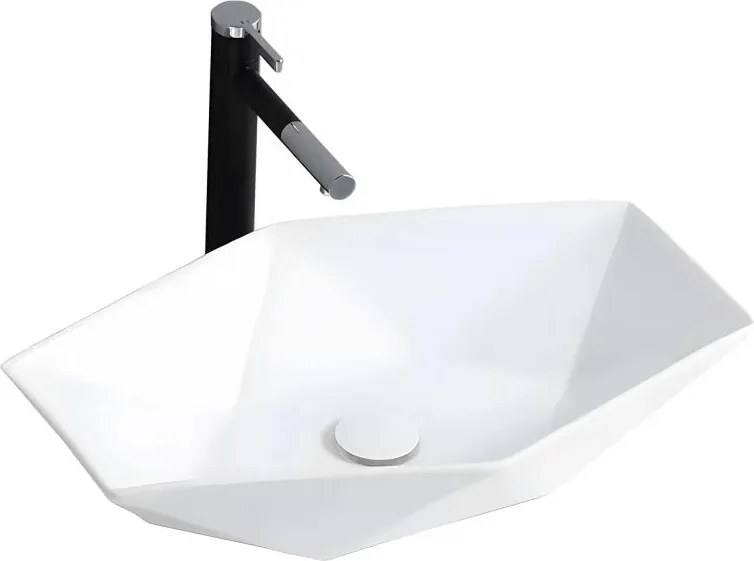 REA-U6643 - Мивка за плот VEGAS 37x57 cm керамика/гланцово бяло