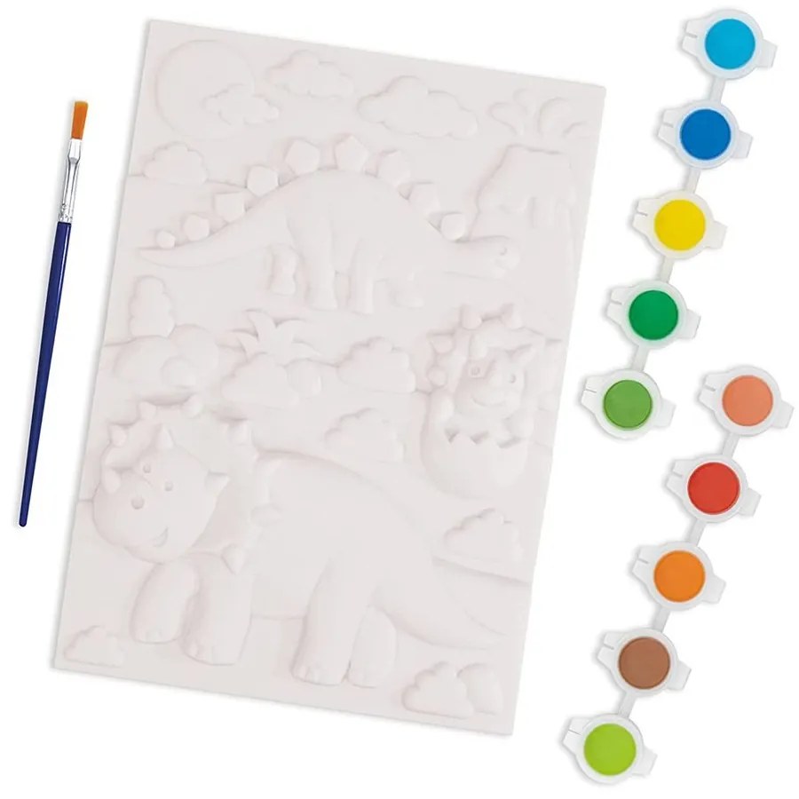 Galt - Комплект за рисуване на релефна картина, Динозаври