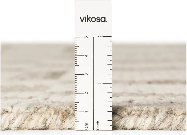Кремав ръчно изработен вълнен килим 200x300 cm Boho 1.0 Linara – Vikosa