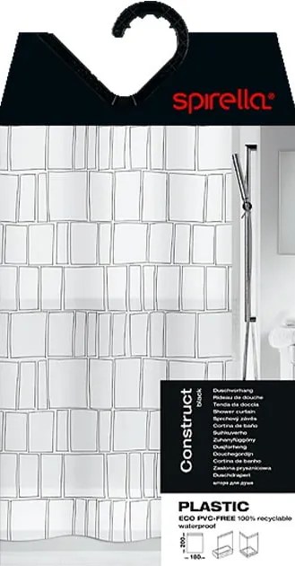 Завеса за душ 180x200 cm Construct – Spirella