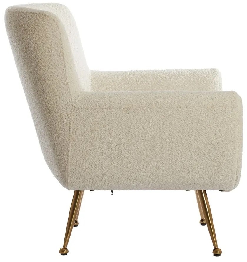 Кремаво кресло от букле Vinstra – Light & Living