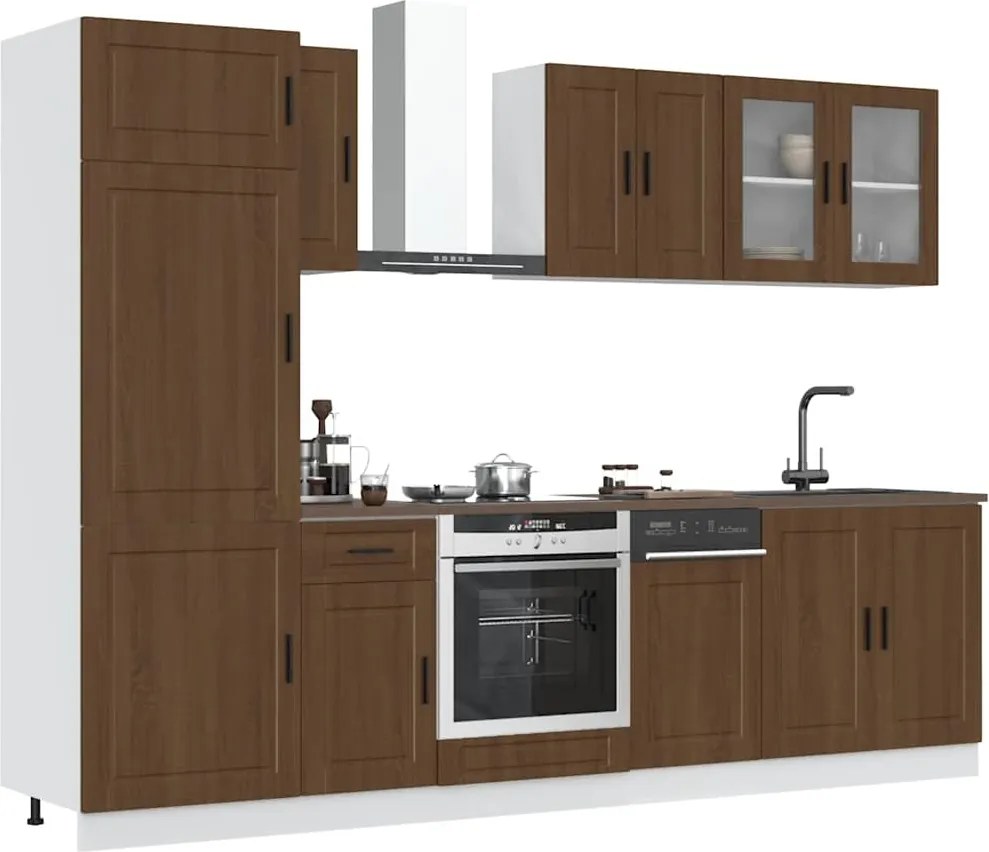 3314818 vidaXL Комплект кухненски шкафове от 8 части Kalmar, инженерно дърво