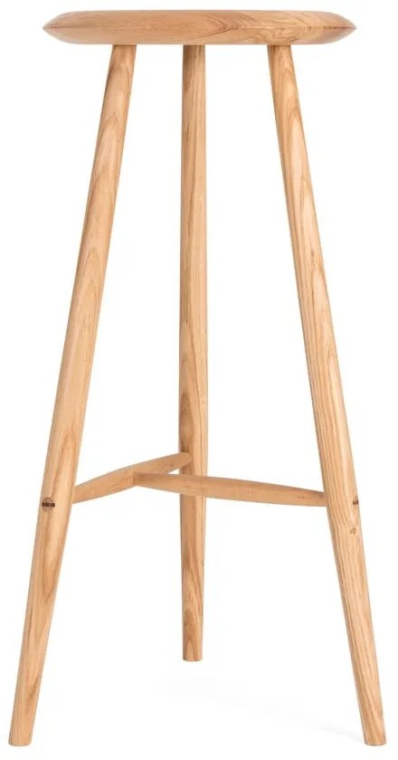 Бар стол от масивен дъб в естествен цвят (височина на седалката 75 cm) Blanc – Gazzda