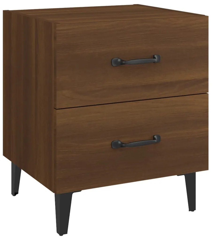 817295 vidaXL Нощно шкафче, Кафяв дъб, 40x35x47,5 см
