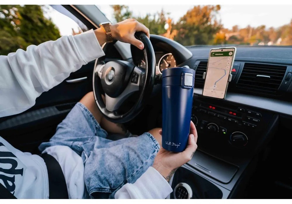 Тъмносиня термочаша за пътуване , 400 ml Fuori - Vialli Design