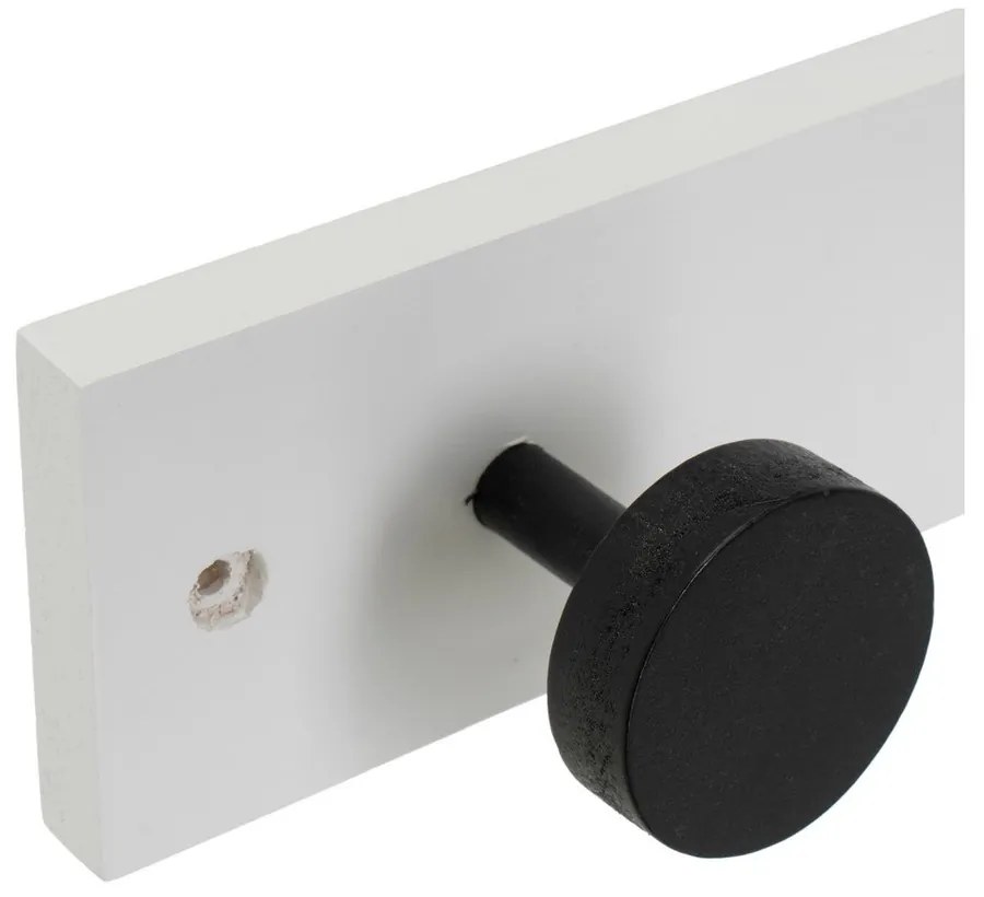 Черно-бял стенна закачалка от масивен бор 40 cm Anillos – Casa Selección