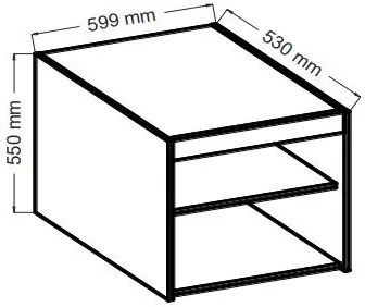 Разширение за гардероб Ester 1D3S-Sonoma Oak