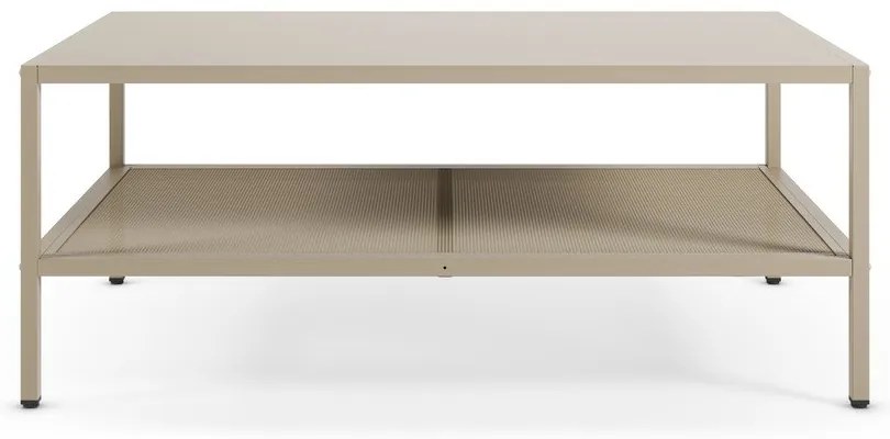 Кремава метална масичка за кафе 60x100 cm Fayna – Marckeric