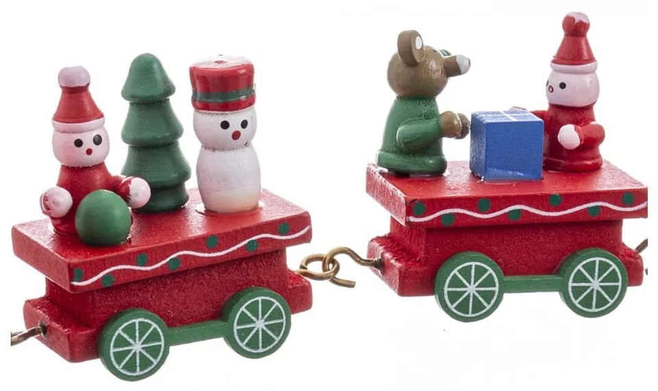 Дървена Коледна фигурка (височина 7,5 cm) Locomotive – Casa Selección