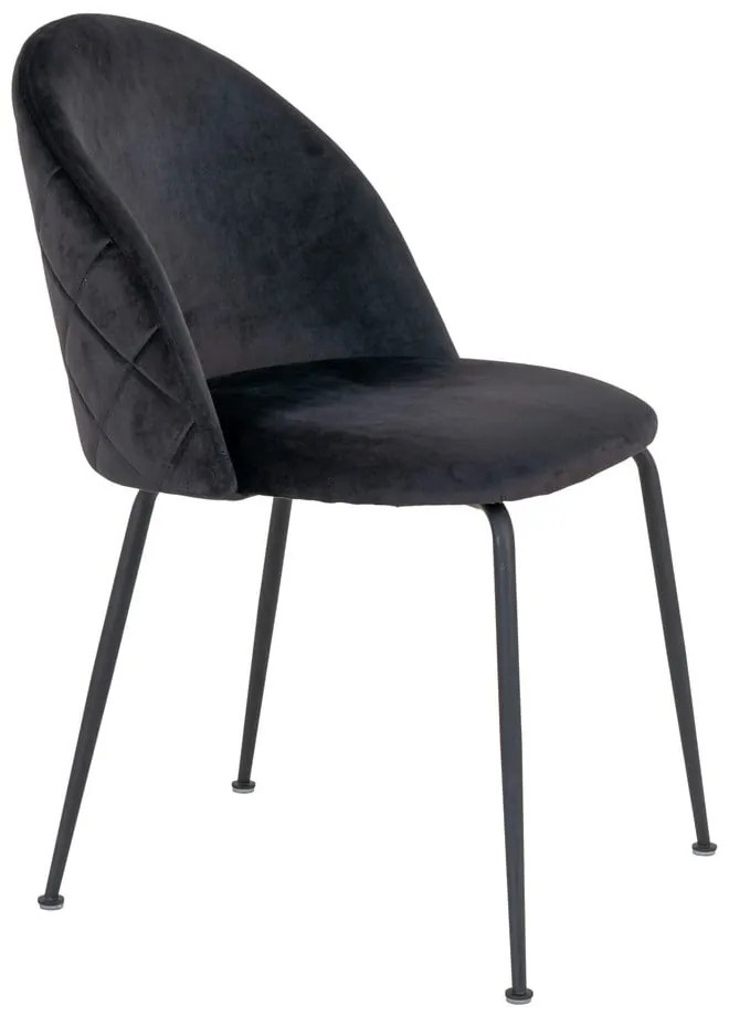 Черни кадифени трапезни столове в комплект от 2 броя Geneve - House Nordic