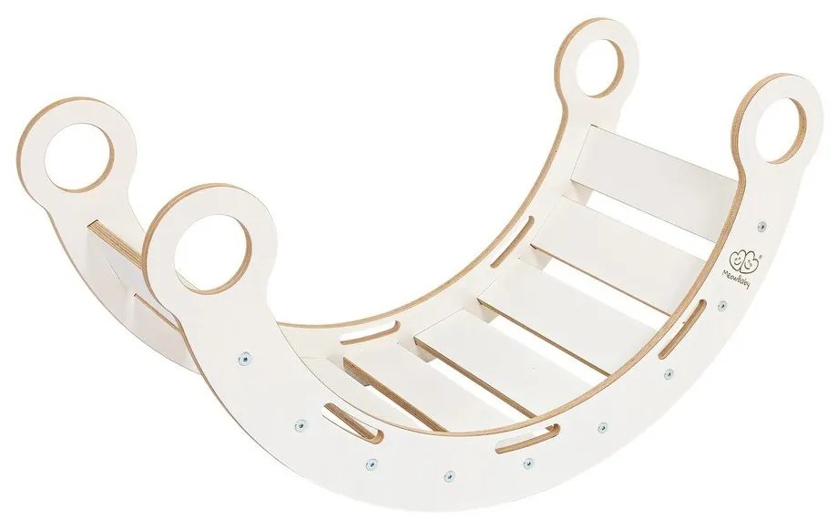 Бяла катерушка от масивен бор 39x75x38 cm Montessori – Meowbaby