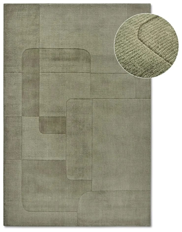 Зелен ръчно изработен вълнен килим 120x170 cm Charlotte – Villeroy&amp;Boch