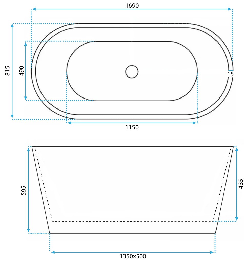 Свободностояща акрилна вана GAJA 170