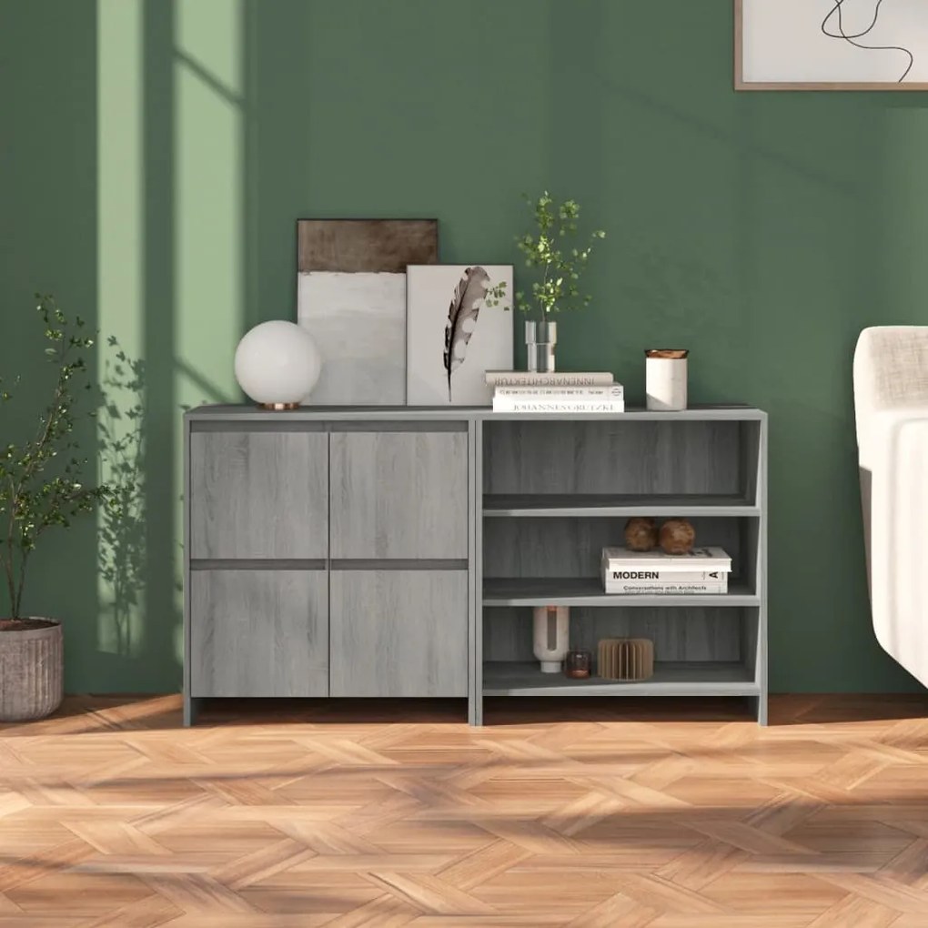 Sonata H Бюфет от 2 части, сив сонома, инженерно дърво
