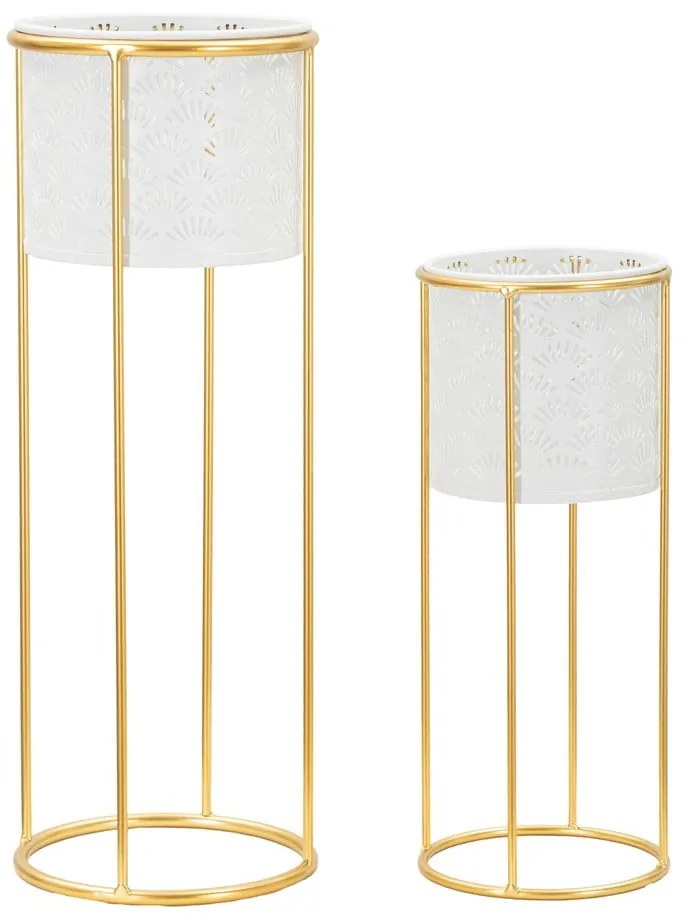 Метални стойки за цветя 2 бр. ø 17 cm (височина 46 cm) Whity – Mauro Ferretti