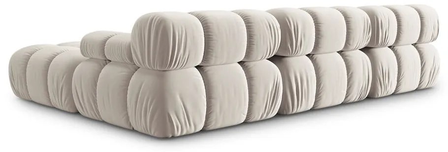 Бежов кадифен модулен ъглов диван (променлив) Bellis – Micadoni