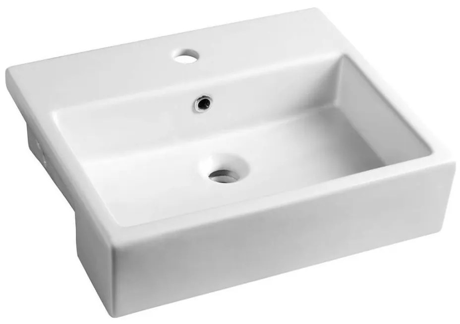 Isvea - Полувградена мивка PURITY 50x42 см керамика/бяла