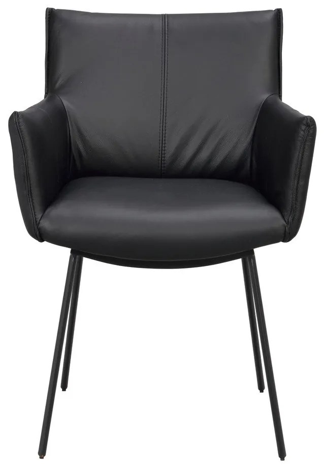 Черни тапицирани трапезни столове в комплект 2 бр. Hinckley – Rowico