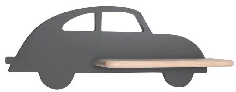 LED Детски аплик с рафт CAR LED/5W/230V сив/дърво