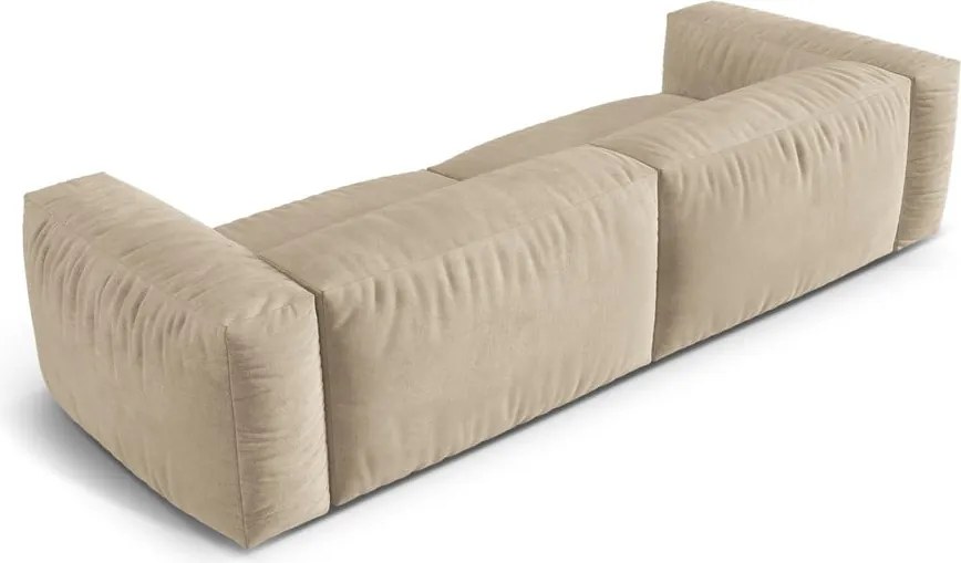 Бежов кадифен модулен диван 320 cm Martina – Micadoni