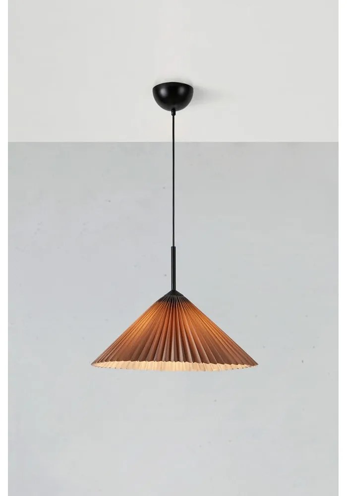 Сиво висящо осветително тяло ø 50 cm Plisado - Markslöjd