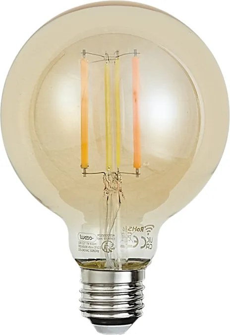 Комплект от 5 смарт E27 димируеми LED крушки G95 златисти 7W 806 lm 1800-6500K