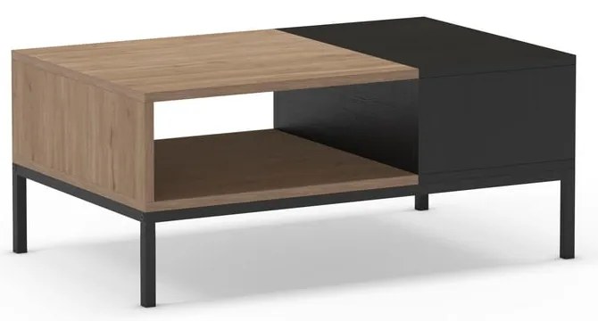 Черна и естествена цвят масичка за кафе 56x90 cm Cailin – Marckeric